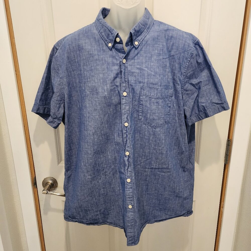 Men's American Eagle Button Down Short Sleeve Shirt, Size XXL